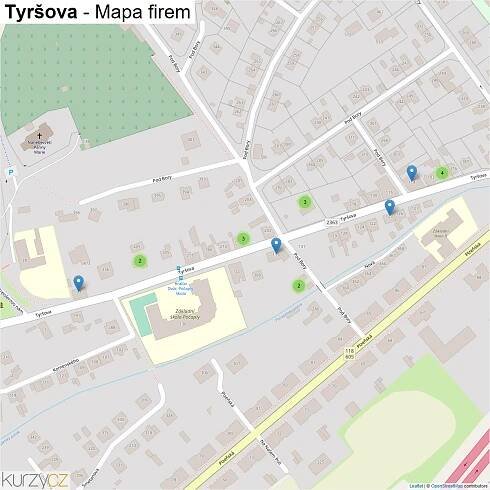 Tyršova - mapy | Kurzy.cz