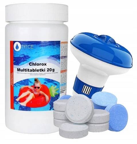 1 kg CHLOR DO BAZÉNU 20V1 MULTIFUNKČNÍ TABLETY 20 g + DÁVKOVAČ 20 g