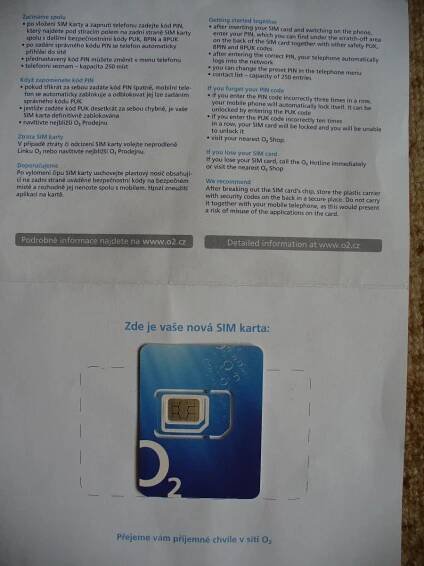 5G SIM karta O2 - 100 GB dat na 30 dnů za 300 Kč - Mobily a chytrá elektronika