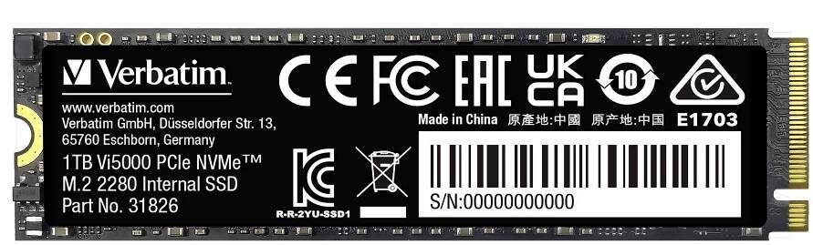 SSD disk Verbatim Vi5000 1TB M.2 2280 PCIe 31826