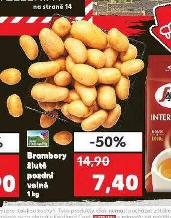 Kaufland Brambory žluté pozdní nabídka