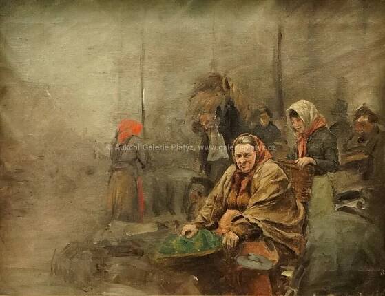 Luděk Marold / Studie k Vaječnému trhu - detail aukce « Aukce « Aukční Galerie Platýz