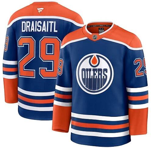 Men's Fanatics Leon Draisaitl Royal Edmonton Oilers Home Premium Jersey