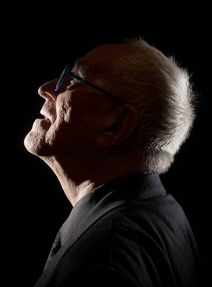 Portrait of Architect Sir Peter Cook. Liverpool Portrait photographer.