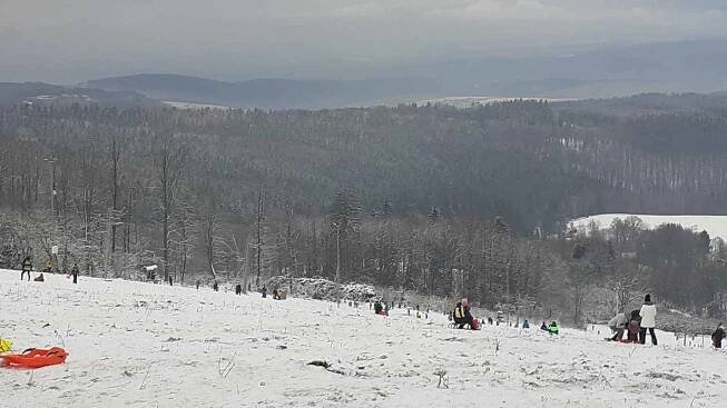 Skiareál Mikulčin vrch, sobota 9. ledna 2021.