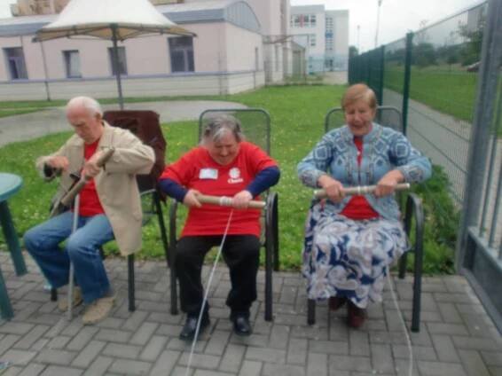Sportovní hry v Domově pro seniory v Rybniční ulici ve Strakonicích