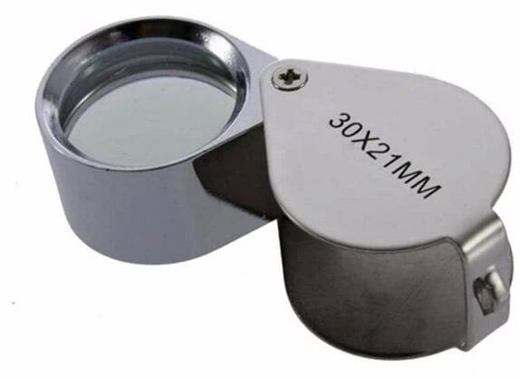  Lupa hodinářská Triplet 10x, kovová
