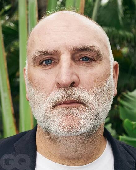 Image may contain Face Human Person Beard Jos Andrs and Plant