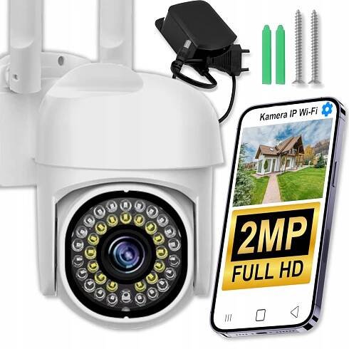 WIFI IP SMART KAMERA OTOČNÁ VENKOVNÍ FULLHD 2MP 1080P DETEKCE ZOOM SD