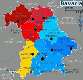 Mapa a poloha Bavorska | Rádi cestujeme | nejen levné letenky, ubytování, zimní pobyty