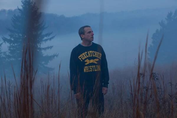 Steve Carell plays John du Pont in Foxcatcher.