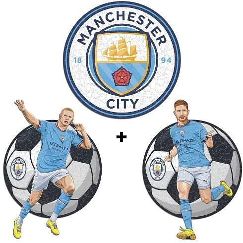 3 PACK Manchester City FC® Logo + Haaland + De Bruyne
