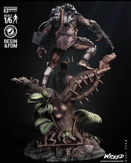 Predator and Dutch - 3d tisk | modelbazar.cz