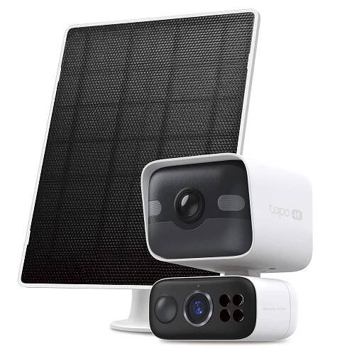Solar-Powered Dual-Lens Pan/Tilt Security Camera Kit