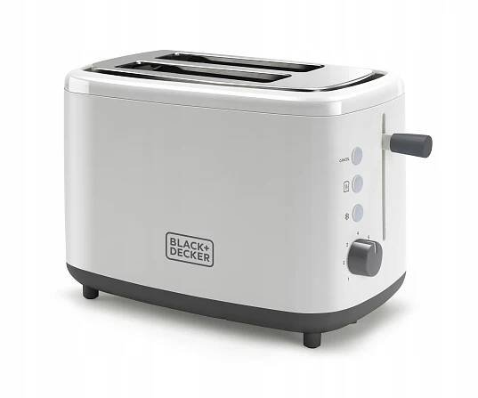 Black+Decker BXTO820E topinkovač, 820 W, 2 topinky, regulace opékání, bílý