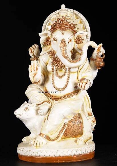 FRP Ganesh on Rat Statue | Fiberglass Ganesh Idol