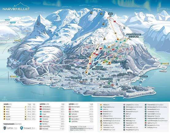 Trail map winter | Narvikfjellet