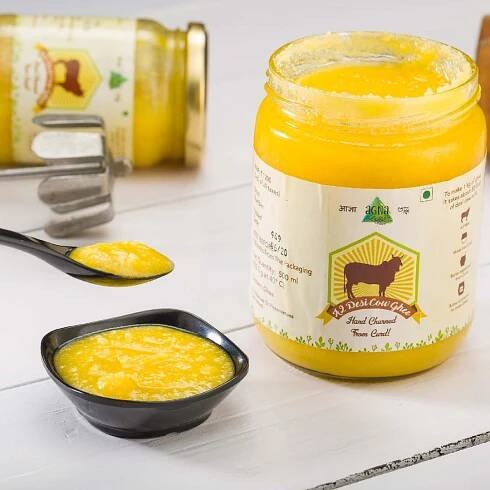 Agna A2 Desi Gir Cowghee - 250G – Ghee by Honey and Spice available on Brown Living™. . SKU: ADCG250ML. Img 1.