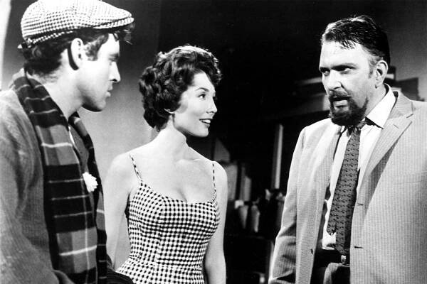 Jonathan Haze, and Jackie Joseph, and Mel Welles in 'The Little Shop of Horrors'