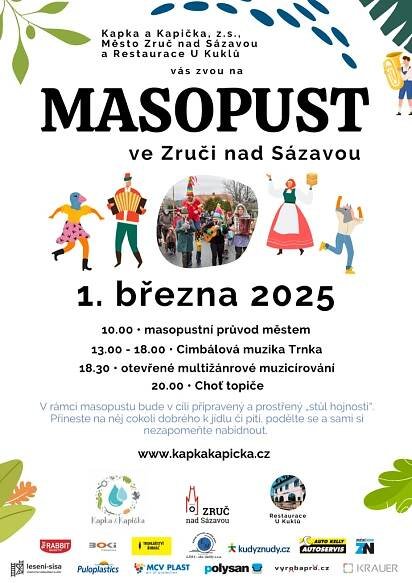 Pozvánka: Masopust ve Zruči nad Sázavou.