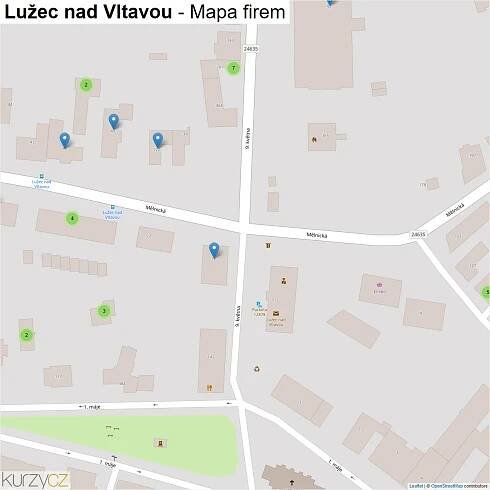 Lužec nad Vltavou - mapy | Kurzy.cz