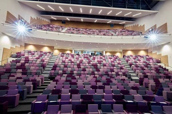 purple seating at icc wales