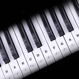 Nálepky noty na klávesy keyboard klavír