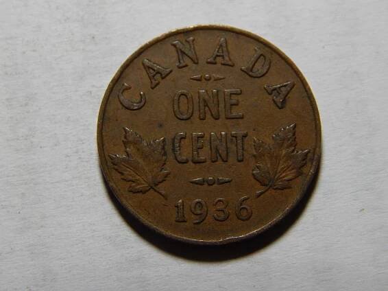Kanada 1 Cent 1936 XF č35128 - Numismatika