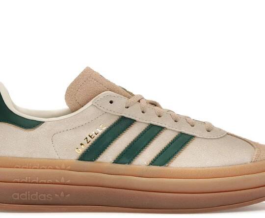 adidas Gazelle Bold Magic Beige Collegiate Green (W)