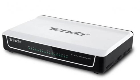 Tenda S16 - 16x 10/100 Mbps Fast Ethernet Switch, Fanless-bez ventilátorů, Desktop