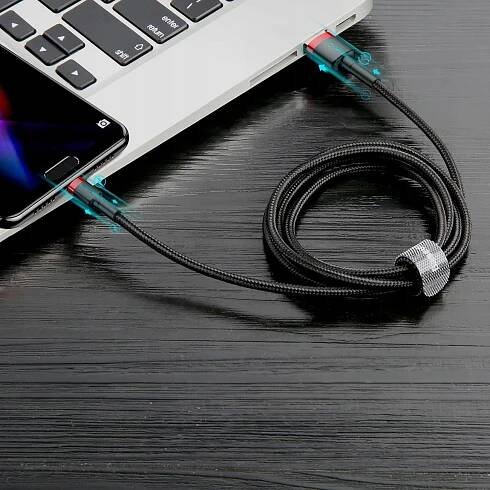Kabel Baseus Cafule USB-A / USB-C QC 3.0 3A 0.5 m - černo-červený EAN (GTIN) 6953156278172