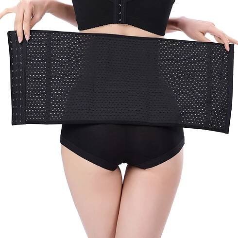 Formování postavy - Břišní stahovací pás s korzetovými kosticemi 29 cm - černý