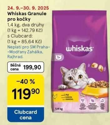 Tesco Whiskas Granule pro kočky nabídka