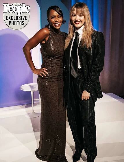 Aja Naomi King getting ready for L'Oreal Women of Worth