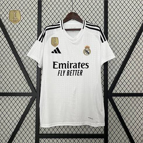 2024-25 Real Madrid home white soccer jersey