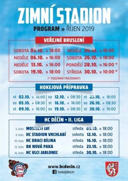 Statutární město Děčín - Zimní stadion má nový ceník