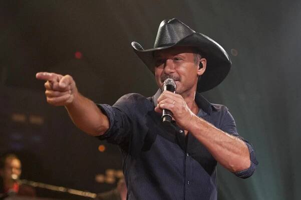 Tim McGraw Pointing On Stage Wallpaper