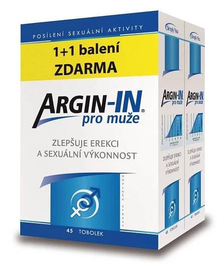 Argin-IN pro muže 45 tobolek + Argin-IN 45 tobolek zdarma