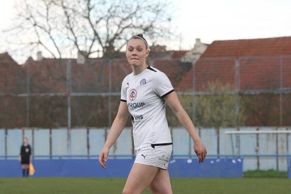 Fotbalistka Slovácka Jana Žufánková při sobotním pohárovém zápase s pražskou Spartou. 