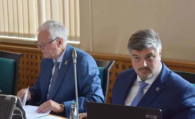 Primátor Chomutova Milan Petrilák (ANO) a druhý náměstek primátora Pavel Tůma (ANO).
