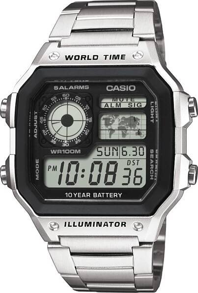 Pánské hodinky Casio digital AE-1200WHD-1AVEF | Tovys.cz 