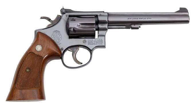 Revolver Smith & Wesson, 17-3, hlaveň 6", ráže 22 long rifle - ezbrane.cz
