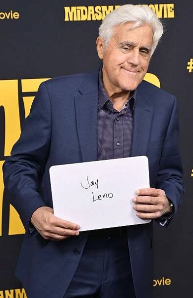 Jay Leno attends the U.S. launch of "Midas Man"