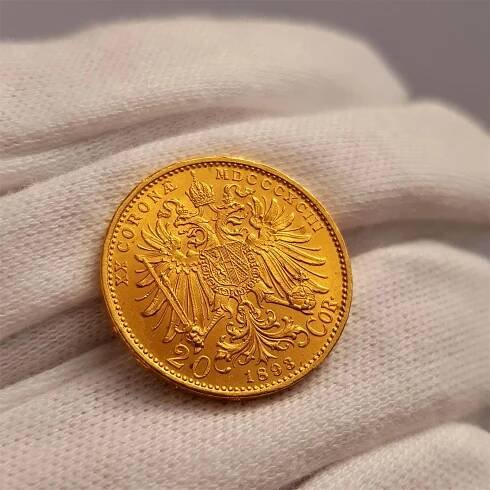 Rakouská 20 Koruna 1893 BZ, František Josef I., zlatá mince - Numismatika