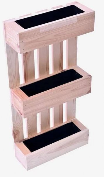 Dřevěný květináč EUR paleta - přírodní 15710