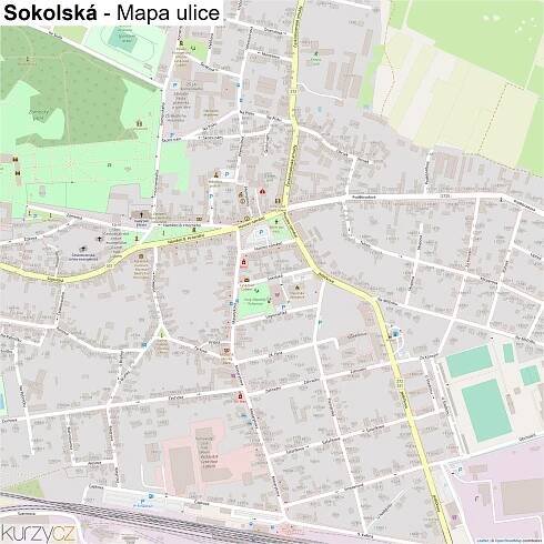 Sokolská - mapy | Kurzy.cz