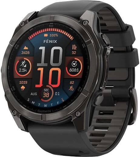 Garmin Fenix 8 AMOLED 51mm, Sapphire Carbon Gray DLC Titanium Black | Hodinky-365.cz