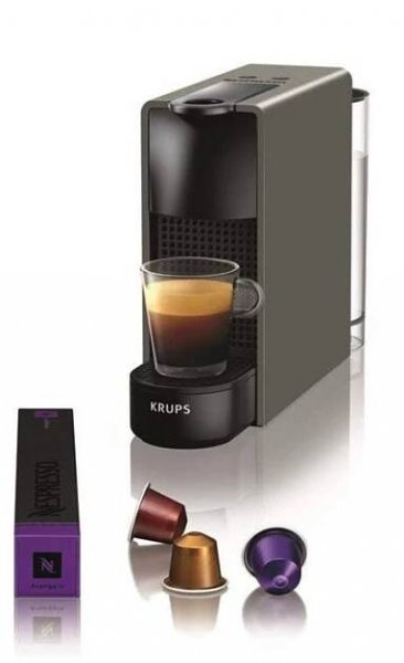 Kapslový kávovar Krups Nespresso Essenza Mini XN110B10 šedý