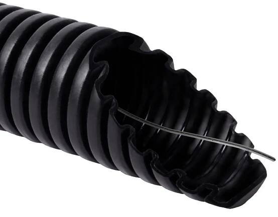 Ohebná trubka UV stabilní PE LPE-1 16 mm s drátem, 22423, 320N/5cm, černá