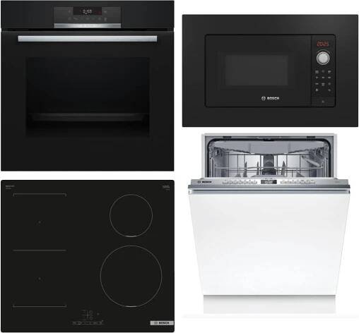 SET Trouba Bosch HBA172EB0 + Indukční deska Bosch PWP611BB5E + Mikrovlnná trouba Bosch BFL623MB3 + Myčka Bosch SMV4HVX03E | OnlineShop.cz